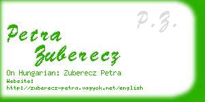 petra zuberecz business card